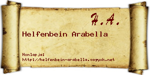 Helfenbein Arabella névjegykártya